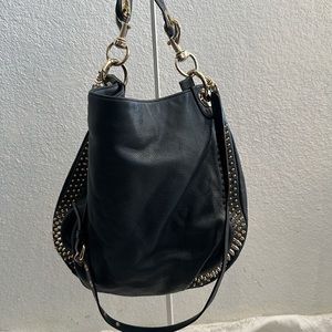 Rebecca Minkoff Luscious Studded dark teal blue leather Hobo bag